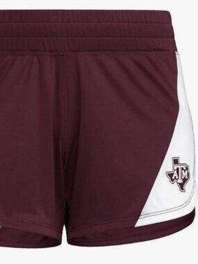 Adidas Texas A&M Aggies Athletic Shorts Womens 2XL Maroon Gray